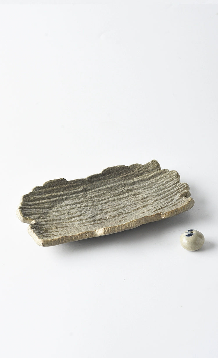 Bark Ceramic Incense Tray + Ceramic Incense Holder - Momo's Life Artisan Glaze Ceramic Incense Holder