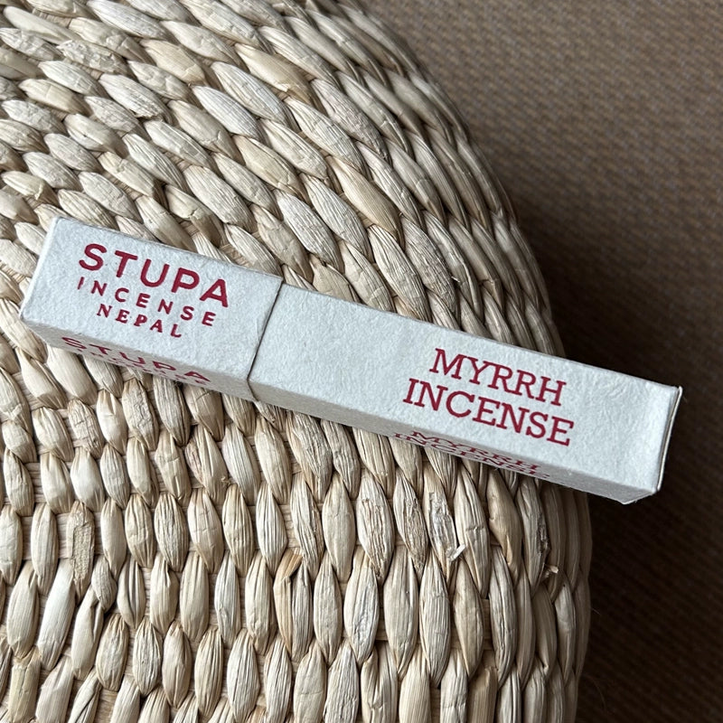 Stupa MYRRH Ritual Incense Sticks | Import from Nepal | 15/box | Short Stick