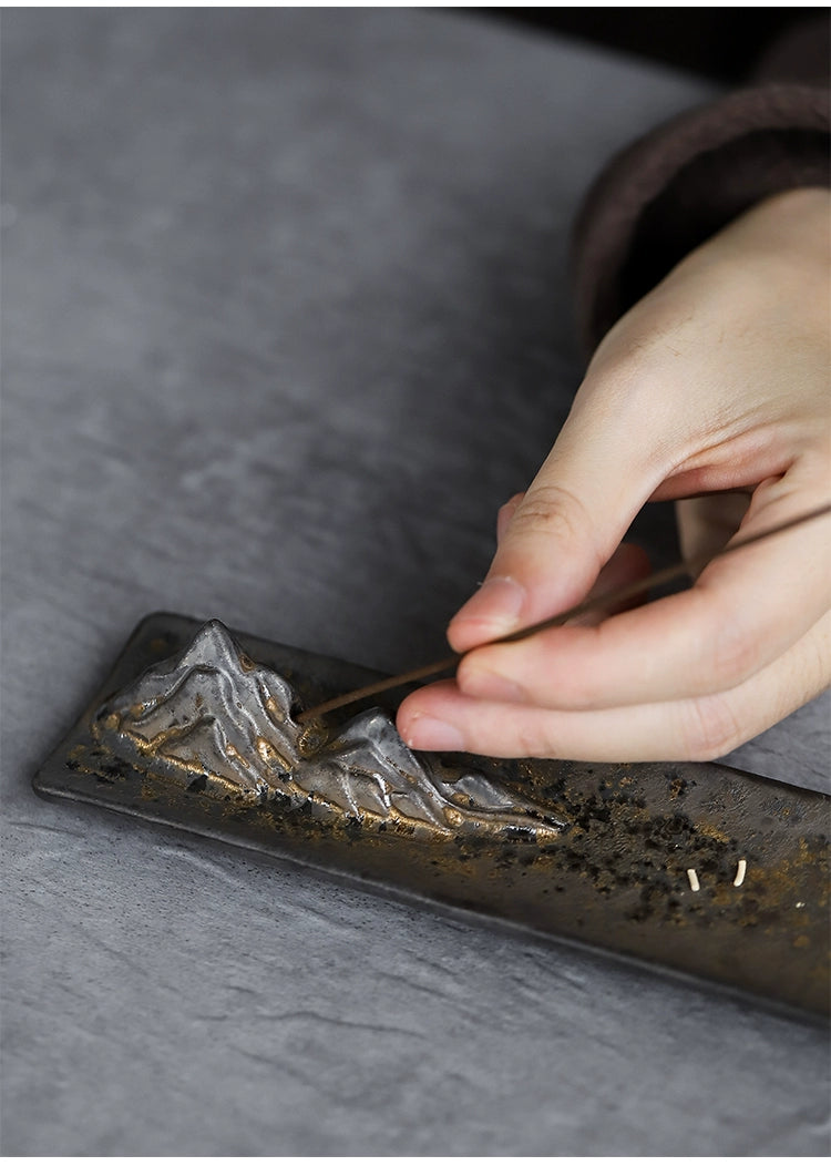 Zen Style Incense Holder (Gilded) - Muso Zen Aura Incense Holder