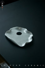 Zhiguan Lotus Leaf Ceramic Incense Holder