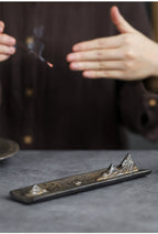 Zen-style Incense Holder (Black) - Muso Zen Aura Incense Holder
