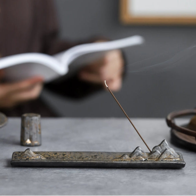 Zen Style Incense Holder (Gilded) - Muso Zen Aura Incense Holder