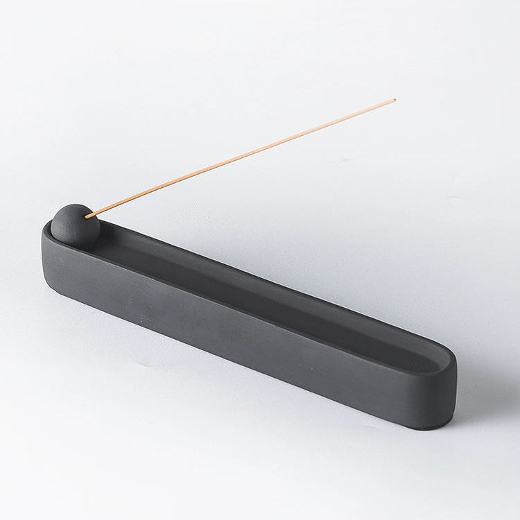 Black Rectangular - Momo's Life Handmade Concrete Incense Holder