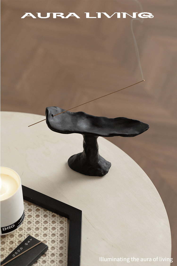 Black - Aura Irregular Resin Incense Holder