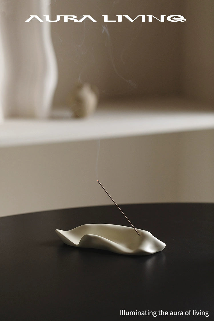 Sandy Beige - Aura Resin Elegance Incense Holder