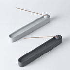 Gray Long Stripe - Momo's Life Handmade Concrete Incense Holder