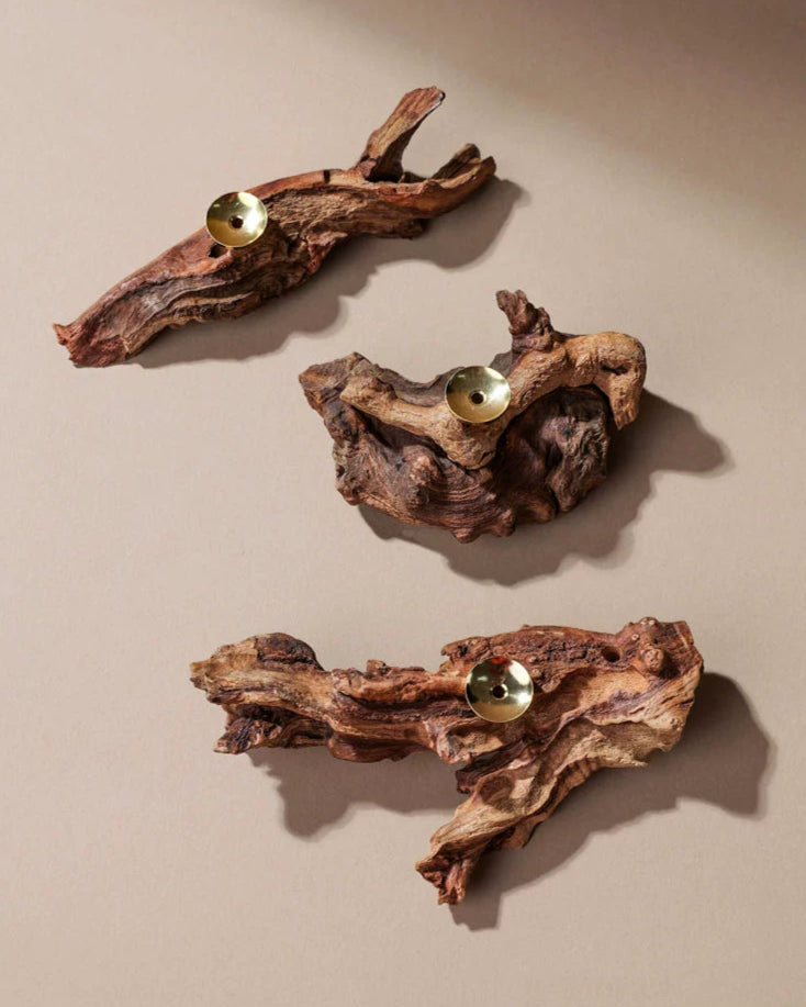 Driftwood Incense Holder [Random Shipping] - MUSO Natural Wood Alloy Incense Holder