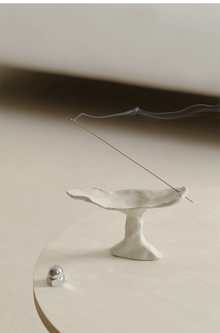 Sand color - Aura Irregular Resin Incense Holder