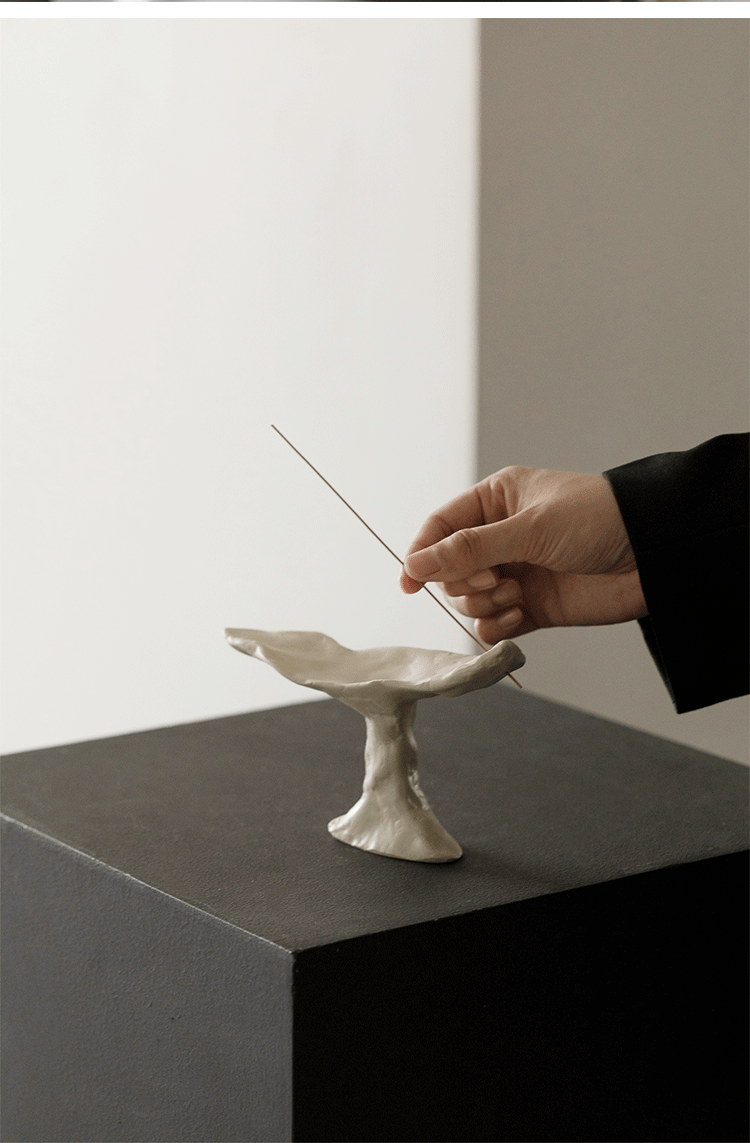 Sand color - Aura Irregular Resin Incense Holder