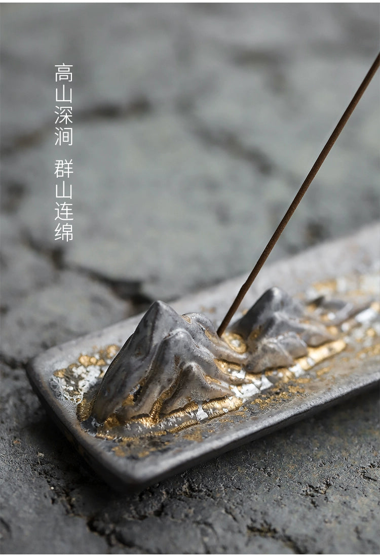 Zen Style Incense Holder (Gilded) - Muso Zen Aura Incense Holder