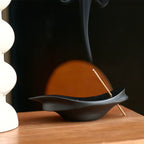 Leaf-shaped Incense Holder - MUSO LeafBoat Ash Catcher Incense Holder