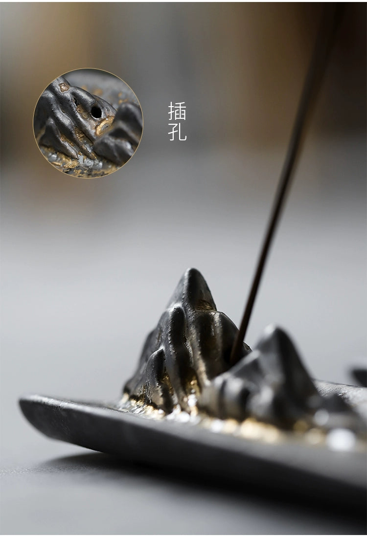 Zen Style Incense Holder (Gilded) - Muso Zen Aura Incense Holder