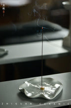 Zhiguan Lotus Leaf Ceramic Incense Holder