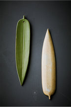Ceramic Green Bamboo Incense Holder - Yige Bamboo Leaf Ceramic Incense Holder